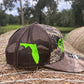 Original Logo Neon Green Stitch Realtree Camo Trucker Hat