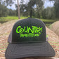 Original Logo Neon Green Stitch Black/Charcoal Trucker Hat