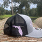 Original Logo Lilac Stitch Heather Grey/Black Trucker Hat