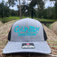 Original Logo Teal Stitch Heather Grey/Black Trucker Hat