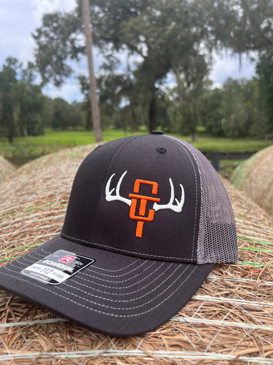 CT Antler Orange/Glow Stitch Black/Charcoal Trucker Hat